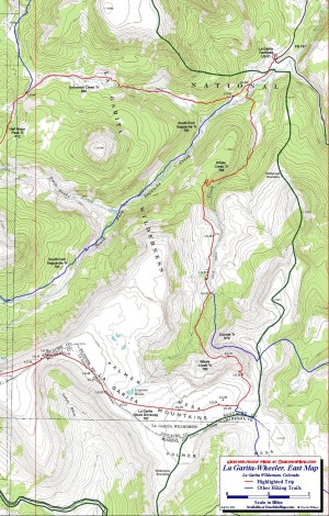 La Garita Wheeler Map East at 1:24,000 scale.